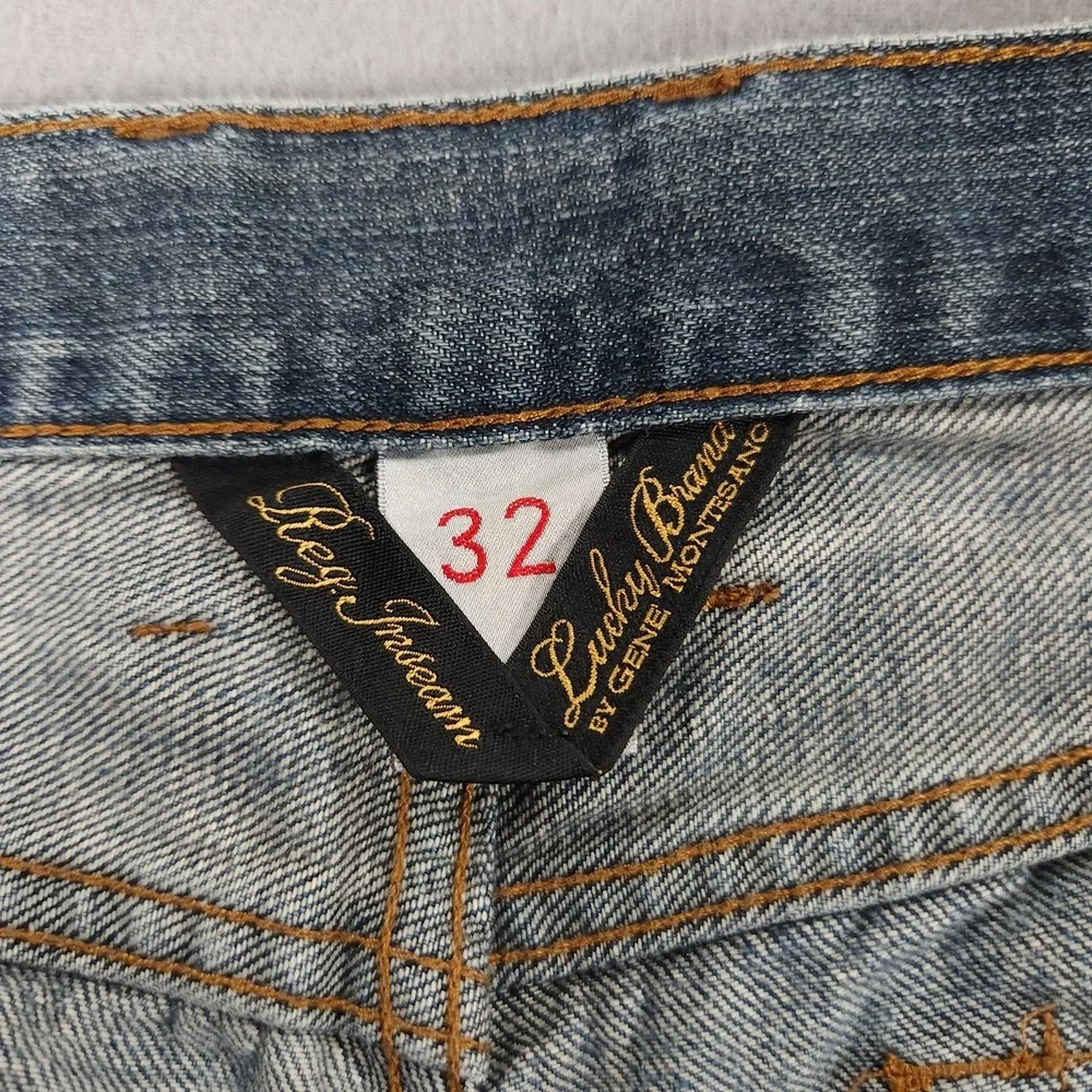 Lucky Brand Jeans Men's 32x30 Blue Denim Classic Straight Fit Regular Inseam - Picture 4 of 12